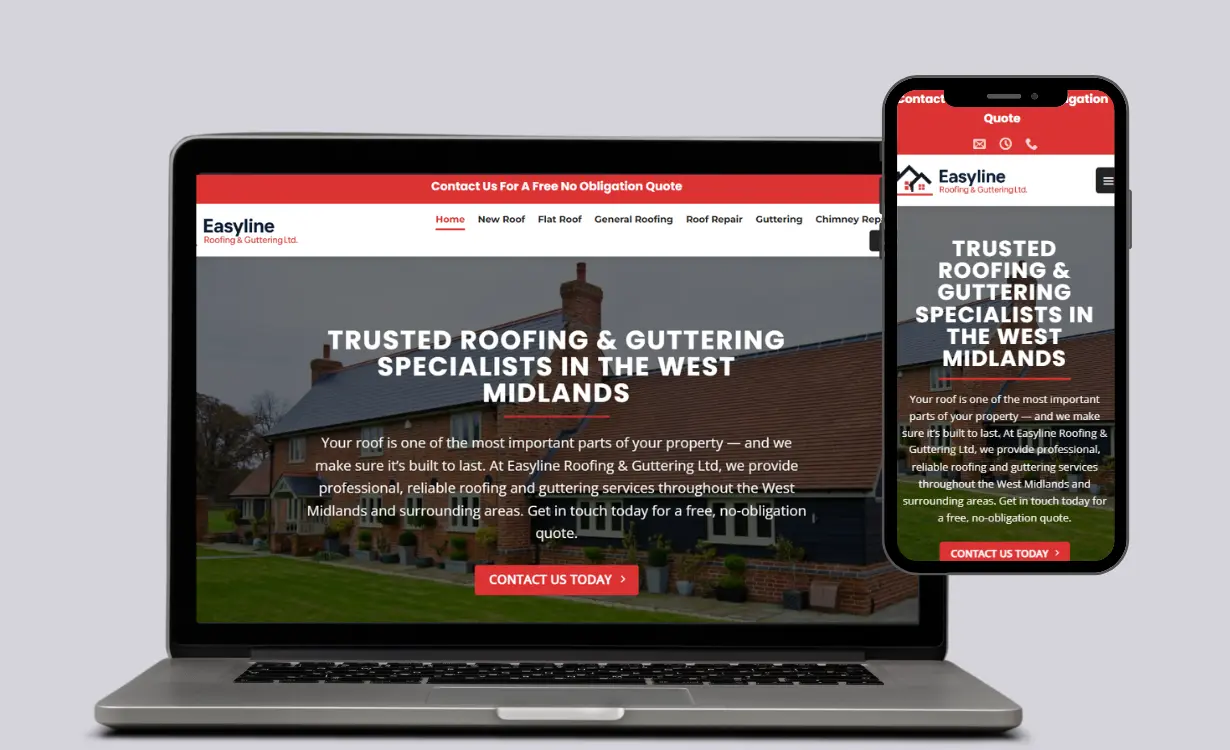 Roofing & Gutter Services Website Design - WordPress Project - Codocraft Portfolio 1 | Built by Codocraft Solutions