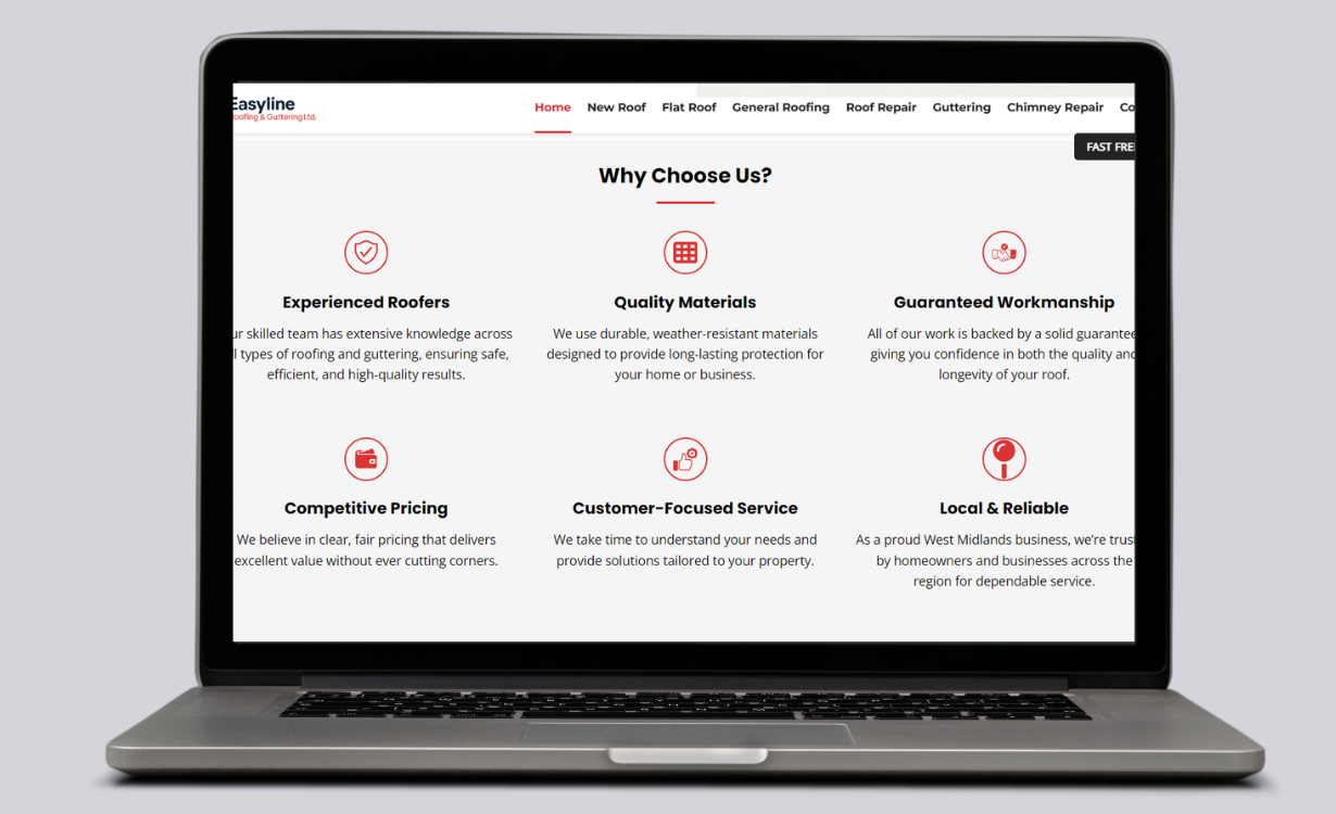 Roofing & Gutter Services Website Design - WordPress Project - Codocraft Portfolio 2 | Built by Codocraft Solutions
